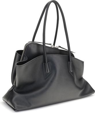 The Attico Womens Leather Shoulder Bag La Passeggiata White Calf (bos Taurus)