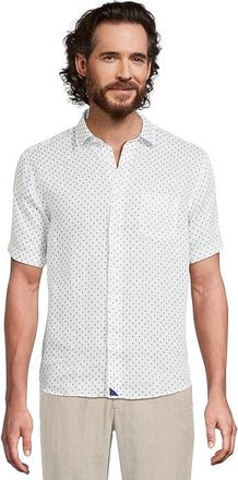 UNTUCKit Linen Short Sleeve Dixon Shirt Mens Clothing White : XL Regular Fit