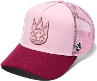 Cult of Individuality Shimuchan Logo Colorblock Trucker Hat in Potpourri at Nordstrom