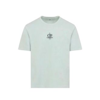 C.P. Company T-Shirts, male, Blue, Size: L Short-sleeve T-shirt