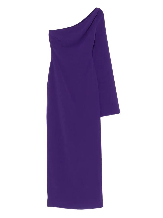 silk crepe de chine dress Bolero Silk Crepe de Chine Dress in Blue main image 1