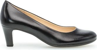 Gabor Zwarte Leren Klassieke Elegante Pumps - Dames - Pumps - Zwart - 40 EU - Schoenen