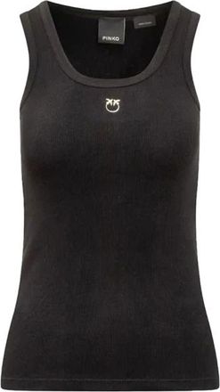 Pinko Stijlvolle Mouwloze Top - Dames - Tops zonder mouwen - Zwart - S - Polyester - Tops