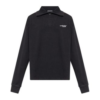 Acne Studios Zip-throughs, male, Black, Size: 2XL Zip-up logo sweatshirt