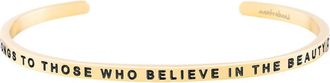 Mantra The Future Belongs To Those Who Believe In The Beauty Of Their Dreams bracelet in Yellow Gold at Nordstrom
