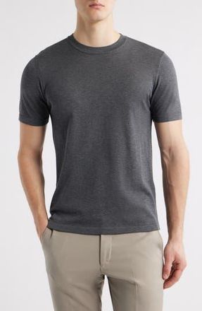 Jack Victor Wellington Cotton & Silk Crewneck T-Shirt in Charcoal at Nordstrom Rack, Size Xx-Large