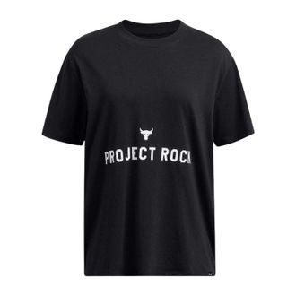 Under Armour Dames/Dames Project Rock Tekst Losjes T-shirt (Zwart)