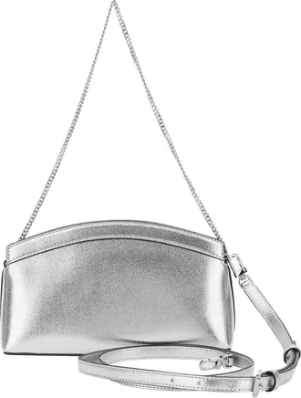 Michael Michael Kors Womens Shoulder Bag Athena Metallic Leather Cow