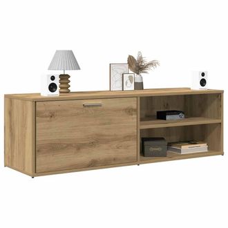 Berkfield Home TV Cabinet Artisan Oak 120x34x37 cm Engineered Wood in Brown | Size: 120 x 34 x 37 cm