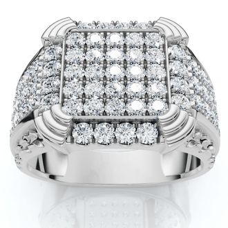 Pompeii3 2Ct Mens Diamond Ring in 14k Gold Lab Grown