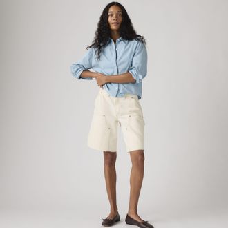 Levi's Baggy Dad Utility Shorts - Womens - 23 - White