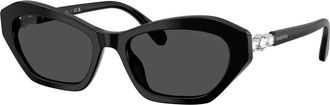 Swarovski 0Sk 6048 - unisex - Zonnebrillen - Zwart - 54 MM - Accessoires