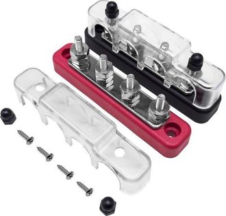 OEM Conjunto De 2 Barras Colectoras De 4 Polos, Bloque De Distribuci&oacute;n, 150 A, Con Conexi&oacute;n M6, Ideal Para Aplicaciones En Autobuses Y Embarcaciones