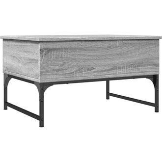 vidaXL Vidaxl - Tavolino Salotto Grigio Sonoma 70x50x40 cm Multistrato Metallo