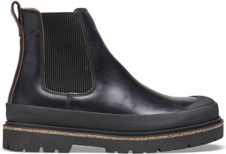 Birkenstock Zwarte leren enkellaarzen - Dames - Chelseaboots - Zwart - 37 EU - Leer - Schoenen