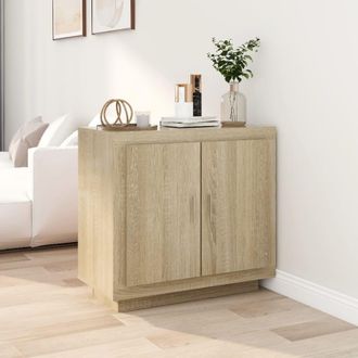 vidaXL Vidaxl - Aparador De Madera Contrachapada Roble Sonoma 80x40x75 Cm