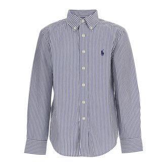Polo Ralph Lauren Overhemden, Heren, Veelkleurig, S, Katoen, Katoenen shirt met streepjespatroon