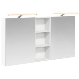 vidaXL Juego De Muebles De Ba&ntilde;o Con Estante 3 Pcs 130 X 14,5 X 70 Cm Vidaxl