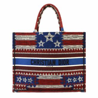 Dior Multi-Color Canvas Handbag Tote Bag (Pre-Owned)