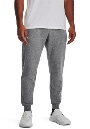 Under Armour Jogginghose UNDER ARMOUR UA Rival Fleece Jogginghose, Herren, Gr. XXL, N-Gr, grau (castlerock light heather), Obermaterial: 80% Baumwolle, 20% Polyest