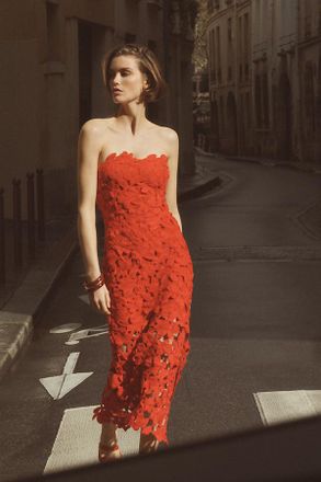 Saylor Philomena Cotton Cutwork Maxi Dress