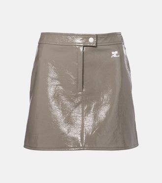 Courr&egrave;ges Vinyl miniskirt