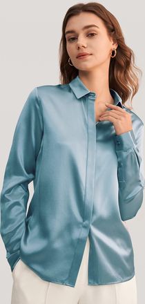 LilySilk Basic Concealed Placket Silk Shirts