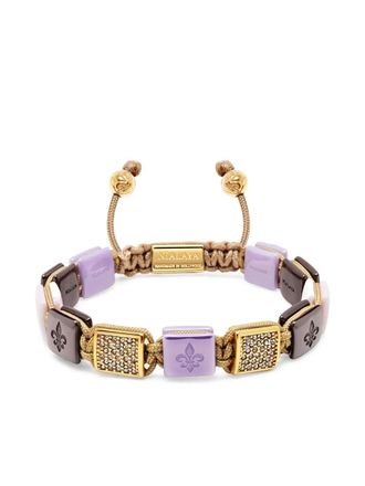 Nialaya Ceramic Flatbead bracelet - women - ceramic/Gold Plated/stainless steel - M - Purple