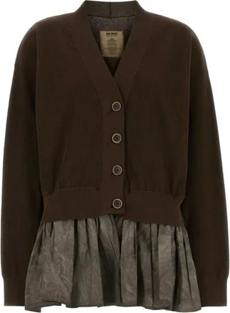 Uma Wang Oversize Cardigan - female - UMA WANG - Cardigans - Brown - M - Knitwear