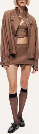 Nocturne High Neck Jacket in Brown at Nordstrom, Size X-Small Eu