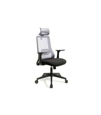 HERDASA Silla Despacho Giratoria Elevable Acabado Negro/gris 65 Cm(ancho) 113-121 Cm(altura) 57 Cm(fondo)