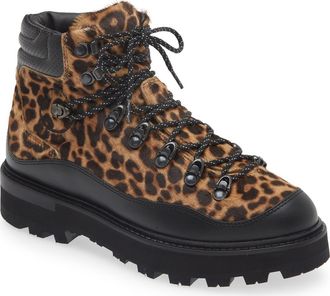 Moncler Peka Trek Genuine Calf Hair Boot in Beige at Nordstrom, Size 9Us