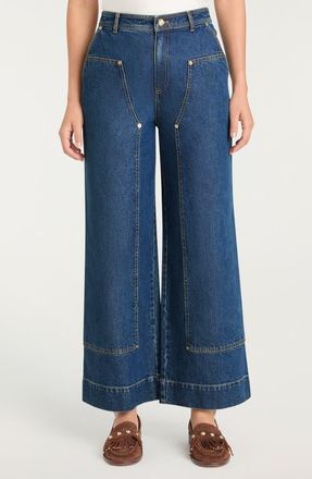 Cinq &agrave; Sept Ryker Wide Leg Jeans in Tide at Nordstrom, Size 12