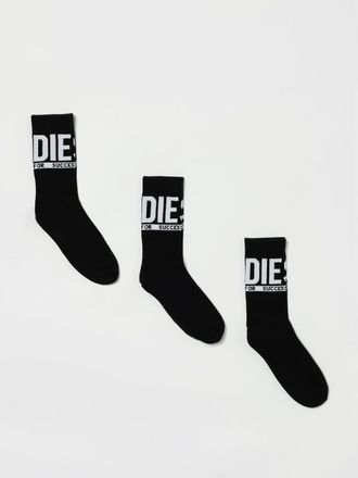 Diesel Set 3 paia di calze in cotone stretch con logo jacquard