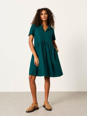 Fat Face FatFace Immy Teal Blue Regular Linen Dress