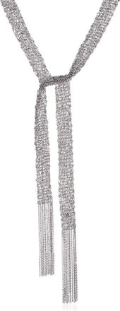Ross-Simons Italian Sterling Silver Mesh Tie Necklace