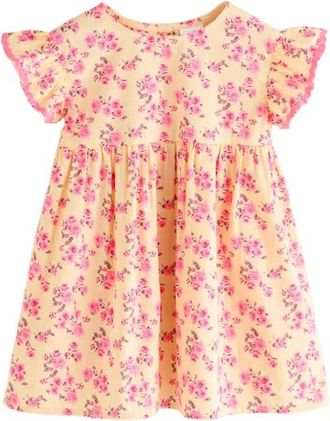 Next Kids Ditsy Cotton Dress in Yellow at Nordstrom, Size 18-24M