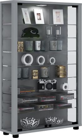 ebuy24 Ebuy24 - Vitrina De Vidrio Vcm De Pie Vitrina De Vidrio Con Vidrio De Seguridad Esg Dimensiones Aprox. Al. 90 X An. 59 X P. 18 Cm Soporte Vitrina Vidr