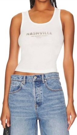 The Laundry Room Nashville Rib Tank In White