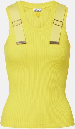 Loewe Ribbed-knit cotton-blend tank top