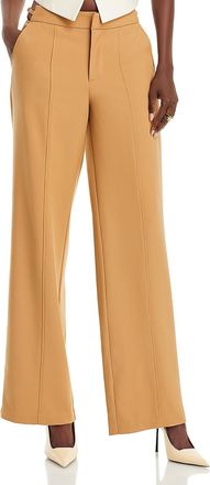 Avec Les Filles Cutout Waist Wide Leg Pants Camel
