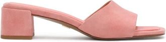 Kazar Roze muiltjes op een hak - Dames - Muiltjes - Roze - 37 EU - Linnen - Schoenen
