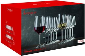 Spiegelau Set Of 12 Style Red And White Wine Glasses
