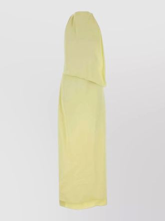 Sportmax satin halter neck dolmen long dress