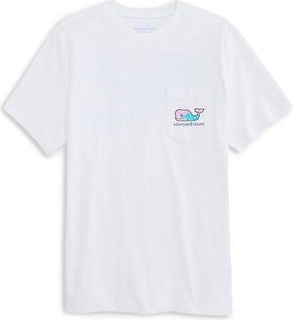 Vineyard Vines Rippled Fish Whale Fill Short Sleeve T-Shirts Mens T Shirt White Cap : 2XL, Cotton