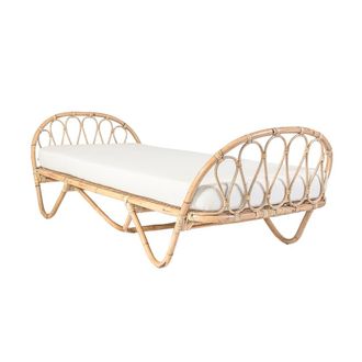 Kactus Republic Cama de rat&aacute;n natural de estilo ex&oacute;tico