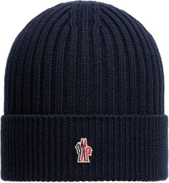 Moncler Moncler Wool Beanie, Men, Blue, Size: One Size