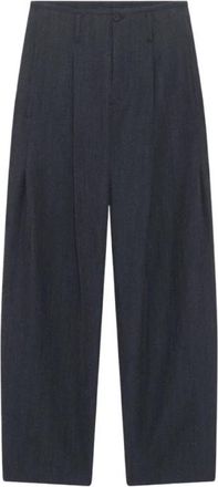 Iro Barissa Broeken - Dames - Wijde Broeken - Blauw - L - Wol - Broeken