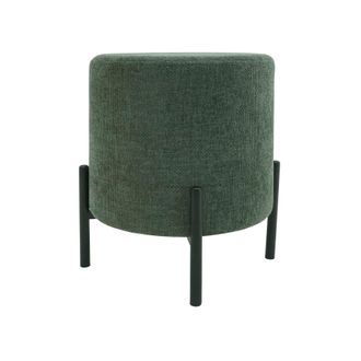 Mobili Rebecca Mobili Rebecca - Puf Rebecca Mobili Daikon 43,5x38x38 Tela De Poli&eacute;ster Acero Verde Oscuro Negro Moderno