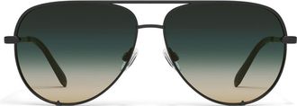Quay High Key 55mm Aviator Sunglasses in Black/Palm Taupe at Nordstrom Rack